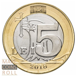 Reverse side 5 lei Moldova 2018