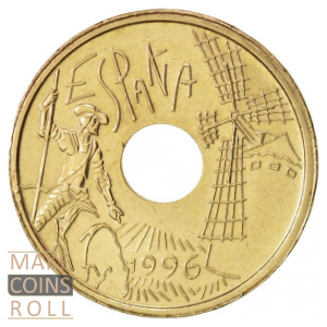 Obverse side 25 pesetas Spain 1996