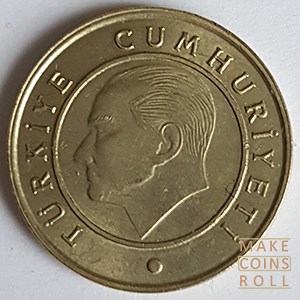 Obverse side 10 Kuruş Turkey 2018