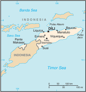 Map of East Timor